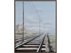 Rails Away Blue/Green Canvas by Crestview at Eve Furniture