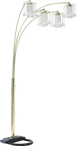 Rain Drop Arc Gold 84" Floor Lamp by Crown Mark at Eve Furniture