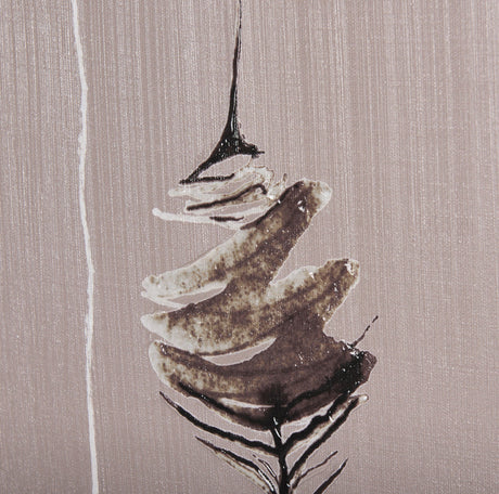 Rain of Feather Warm Gray by Mercana Studio a Hand Embellished Textured Canvas by Mercana at Eve Furniture
