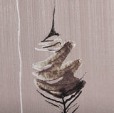 Rain of Feather Warm Gray by Mercana Studio a Hand Embellished Textured Canvas by Mercana at Eve Furniture