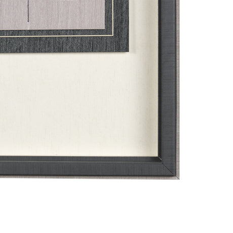 Rain of Feather Warm Gray by Mercana Studio Hand Embellished Framed Art Print Matted under Glass by Mercana at Eve Furniture