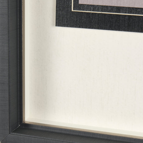 Rain of Feather Warm Gray by Mercana Studio Hand Embellished Framed Art Print Matted under Glass by Mercana at Eve Furniture