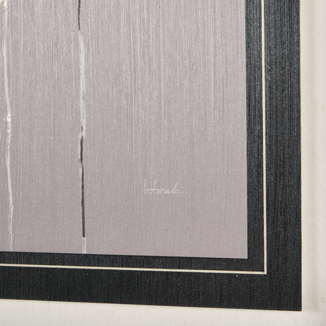 Rain of Feather Warm Gray by Mercana Studio Hand Embellished Framed Art Print Matted under Glass by Mercana at Eve Furniture