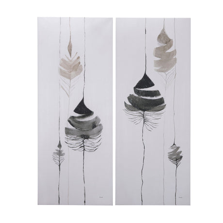 Rain of Leaf II by Mercana Studio a Hand Embellished Textured Canvas by Mercana at Eve Furniture
