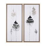 Rain of Leaf II by Mercana Studio a Hand Embellished Textured Framed Canvas by Mercana at Eve Furniture