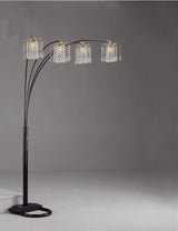 Rain Drop Arc Black 84" Floor Lamp by Crown Mark at Eve Furniture