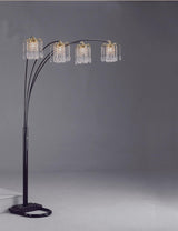 Rain Drop Arc Black 84" Floor Lamp by Crown Mark at Eve Furniture