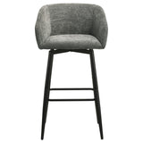 Rainer Charcoal Fabric Upholstered Swivel Bar Chair (Set of 2) by Coaster at Eve Furniture