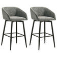 Rainer Charcoal Fabric Upholstered Swivel Bar Chair (Set of 2) by Coaster at Eve Furniture