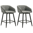 Rainer Charcoal Fabric Upholstered Swivel Counter Height Chair (Set of 2) by Coaster at Eve Furniture