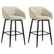Rainer Cream Fabric Upholstered Swivel Bar Chair (Set of 2) by Coaster at Eve Furniture