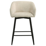 Rainer Cream Fabric Upholstered Swivel Counter Height Chair (Set of 2) by Coaster at Eve Furniture