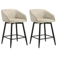 Rainer Cream Fabric Upholstered Swivel Counter Height Chair (Set of 2) by Coaster at Eve Furniture