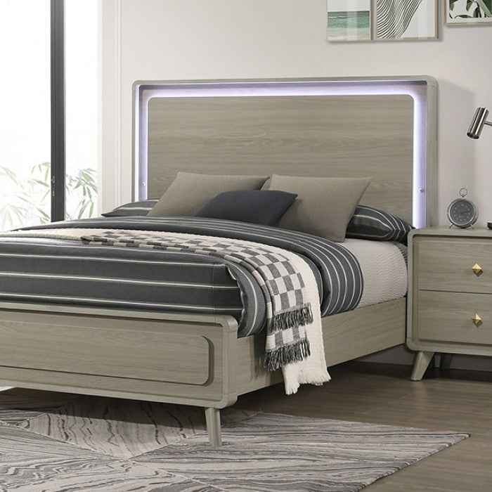 Rainier Gray 4-Piece Queen Bedroom Set by Furniture of America at Eve Furniture