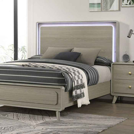 Rainier Gray 4-Piece Queen Bedroom Set by Furniture of America at Eve Furniture