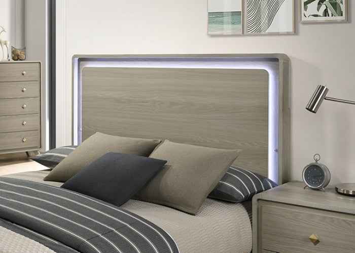 Rainier Gray 4-Piece Queen Bedroom Set by Furniture of America at Eve Furniture
