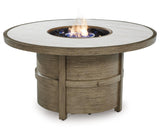 Rainier Ranch Beige Fire Pit Table by Ashley at Eve Furniture