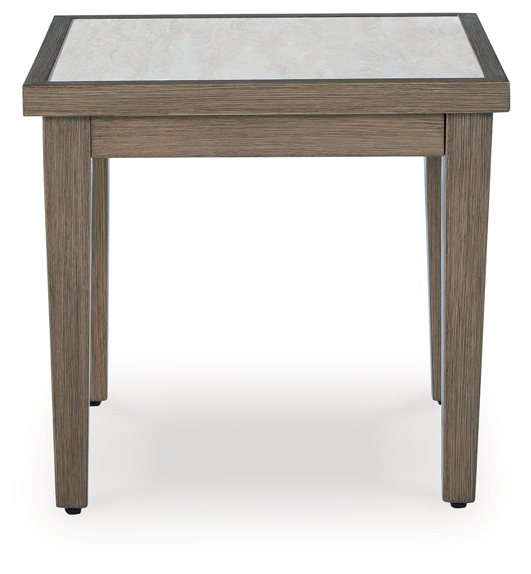 Rainier Ranch Brown/Beige Outdoor End Table