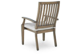Rainier Ranch Brown/Beige Outdoor Arm Chair with Cushion (Set of 2) by Ashley at Eve Furniture