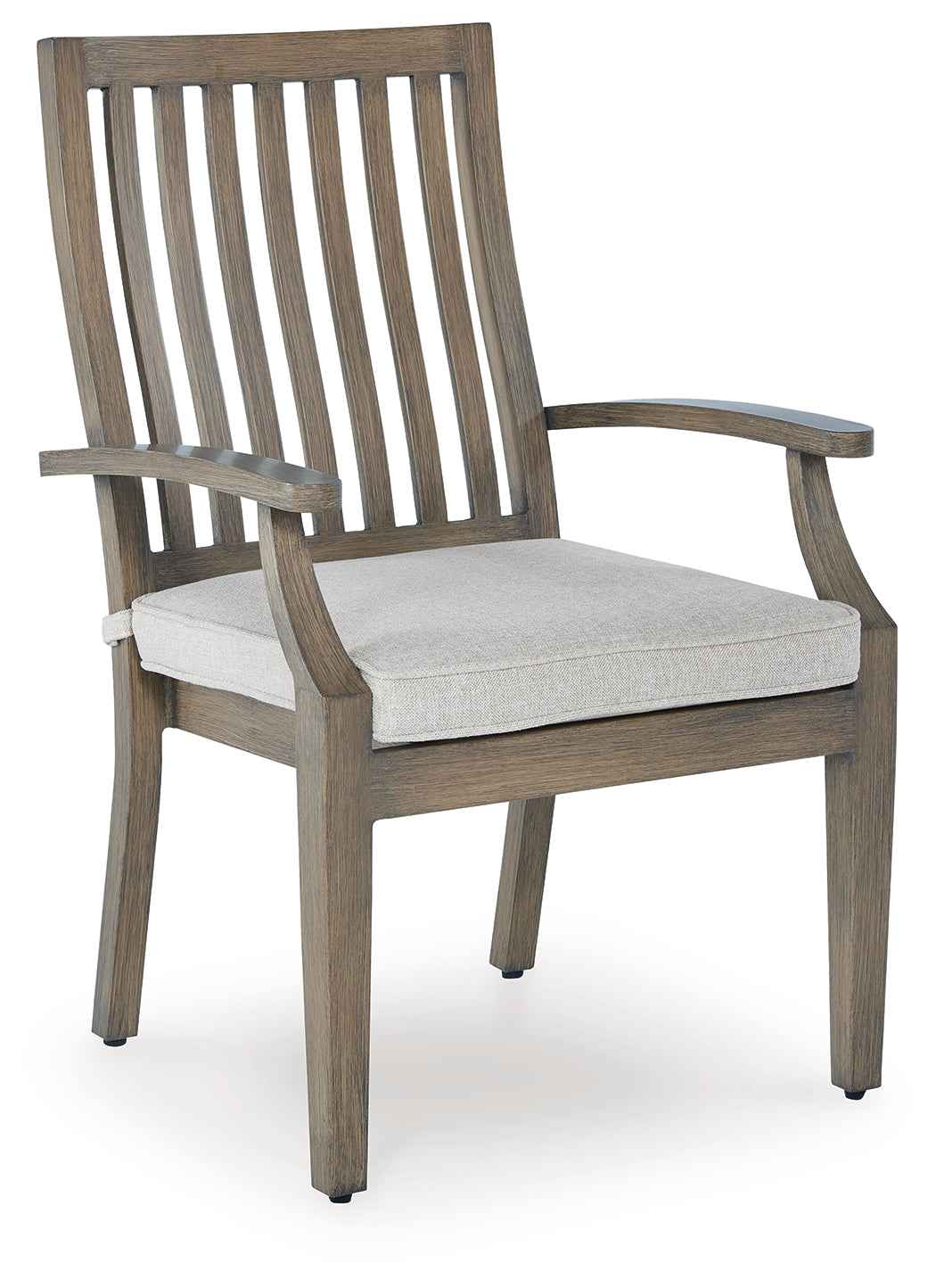 Rainier Ranch Brown/Beige Outdoor Arm Chair with Cushion (Set of 2) by Ashley at Eve Furniture