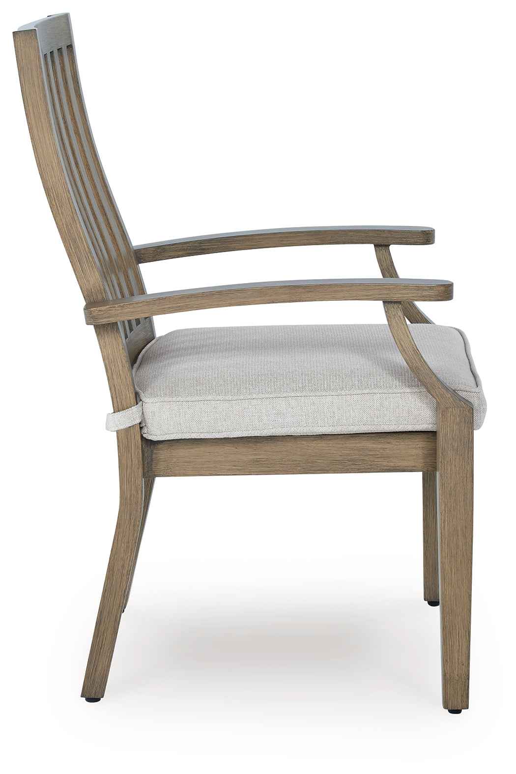 Rainier Ranch Brown/Beige Outdoor Arm Chair with Cushion (Set of 2) by Ashley at Eve Furniture
