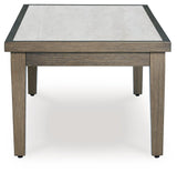 Rainier Ranch Brown/Beige Outdoor Coffee Table by Ashley at Eve Furniture