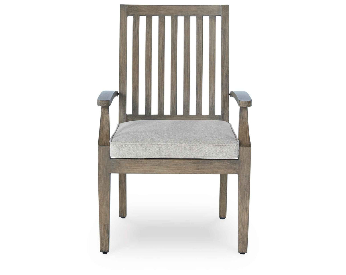 Rainier Ranch Brown/Beige Outdoor Dining Table and 4 Chairs by Ashley at Eve Furniture
