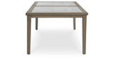 Rainier Ranch Brown/Beige Outdoor Dining Table and 4 Chairs by Ashley at Eve Furniture