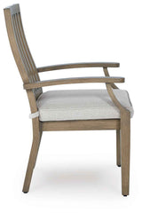 Rainier Ranch Brown/Beige Outdoor Dining Table and 4 Chairs by Ashley at Eve Furniture