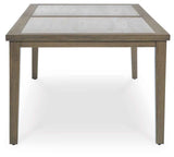 Rainier Ranch Brown/Beige Outdoor Dining Table and 4 Chairs by Ashley at Eve Furniture