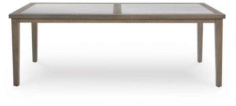 Rainier Ranch Brown/Beige Outdoor Dining Table by Ashley at Eve Furniture