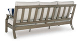 Rainier Ranch Brown/Beige Outdoor Sofa and Loveseat by Ashley at Eve Furniture