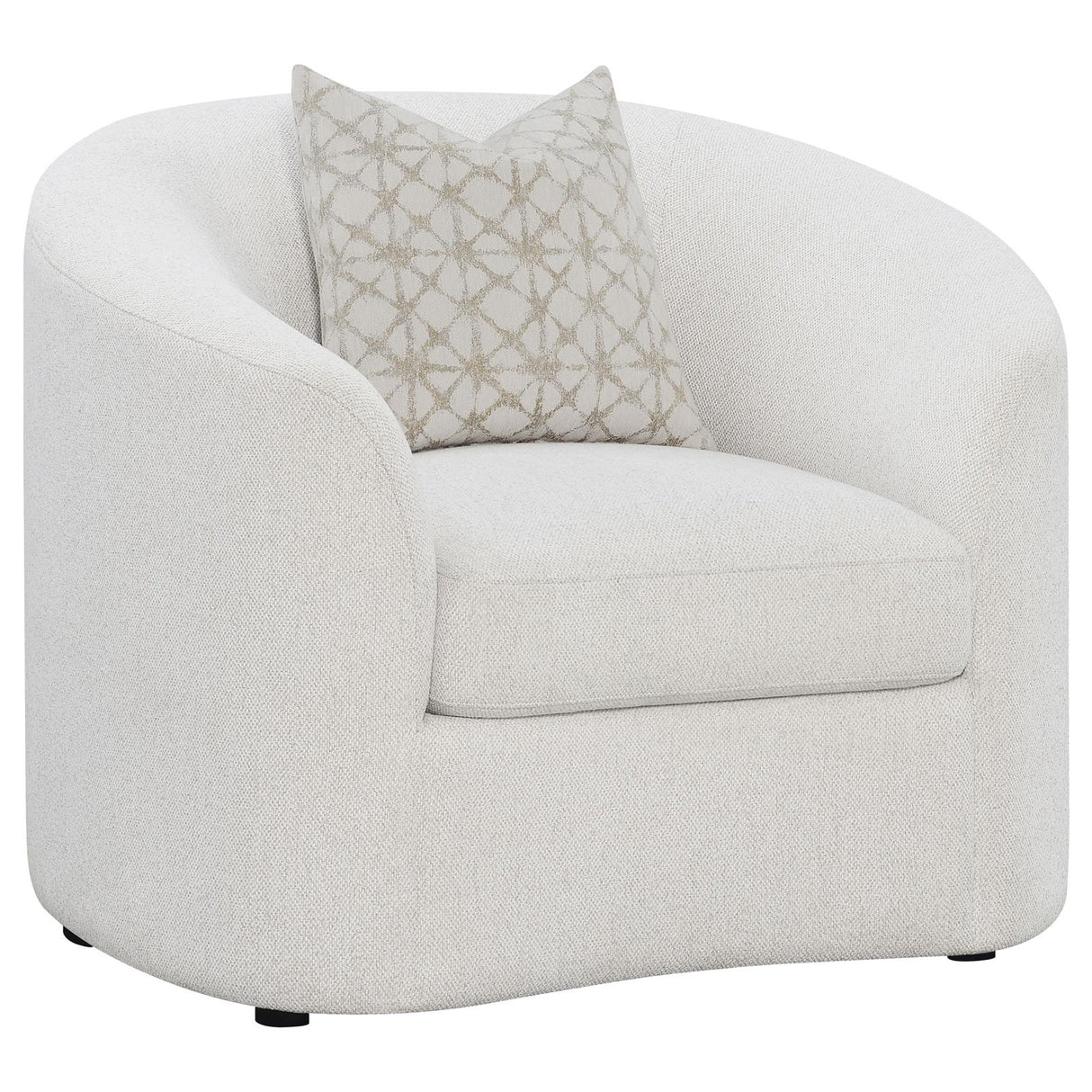 Rainn 3-Piece Upholstered Tight Back Living Room Set Latte