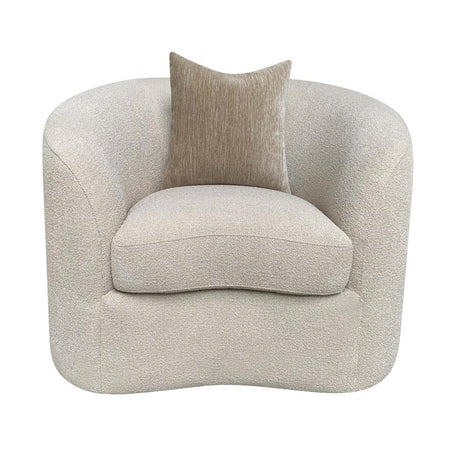 Rainn Camel Transitional Boucle Wraparound Accent Chair by Coaster at Eve Furniture