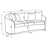 Rainn Latte 2-Piece Upholstered Tight Back Living Room Set by Coaster at Eve Furniture