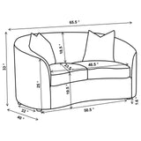 Rainn Latte 3-Piece Upholstered Tight Back Living Room Set by Coaster at Eve Furniture