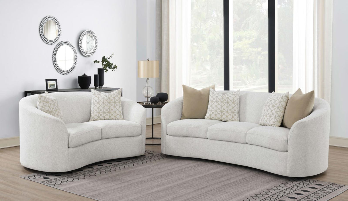 Rainn Latte Upholstered Tight Back Living Room Set by Coaster at Eve Furniture