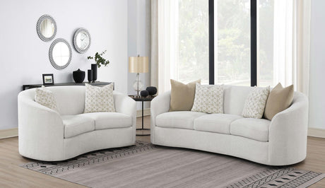 Rainn Latte Upholstered Tight Back Living Room Set by Coaster at Eve Furniture