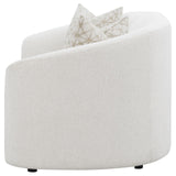 Rainn Latte Upholstered Tight Back Loveseat by Coaster at Eve Furniture