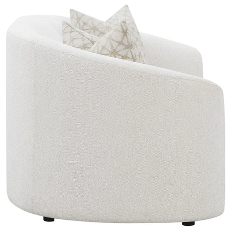 Rainn Latte Upholstered Tight Back Loveseat by Coaster at Eve Furniture