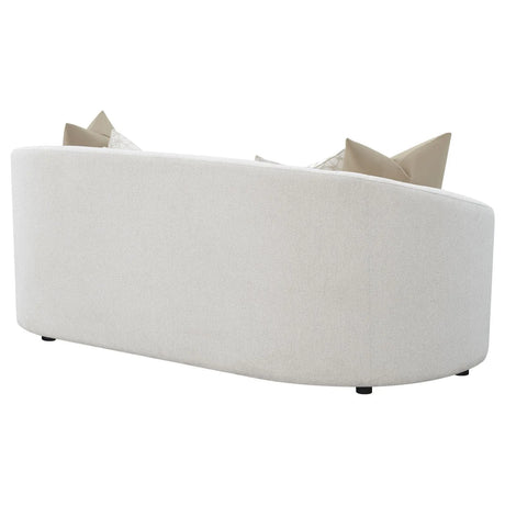 Rainn Latte Upholstered Tight Back Sofa by Coaster at Eve Furniture