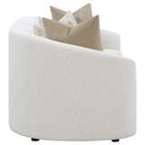 Rainn Latte Upholstered Tight Back Sofa by Coaster at Eve Furniture