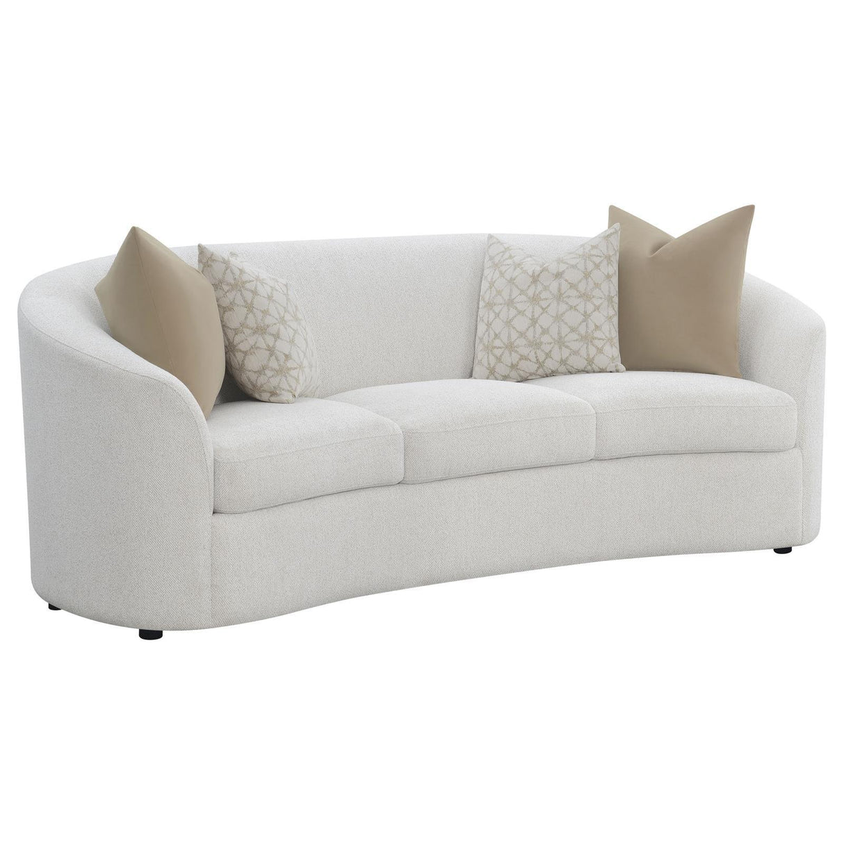 Rainn Latte Upholstered Tight Back Sofa by Coaster at Eve Furniture
