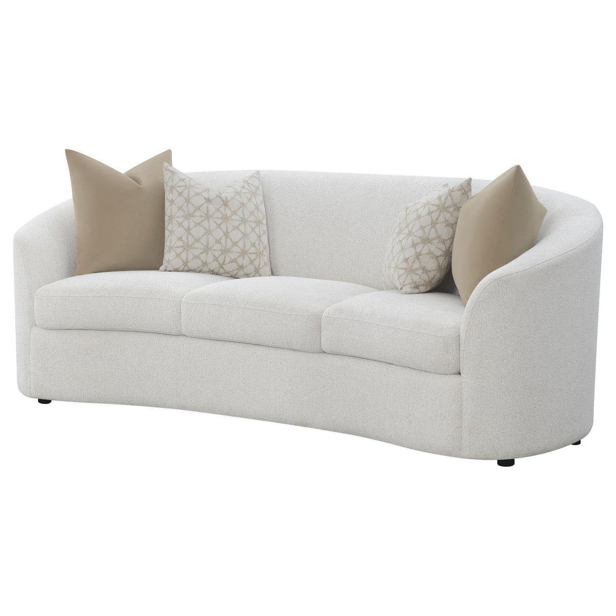 Rainn Latte Upholstered Tight Back Sofa by Coaster at Eve Furniture