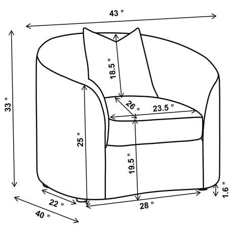 Rainn Upholstered Tight Back Chair Latte by Coaster at Eve Furniture