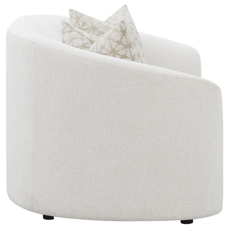 Rainn Latte Upholstered Tight Back Loveseat by Coaster at Eve Furniture