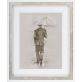 Rainy Day Rendezvous by Mercana Studio Hand Embelished Textured Framed Art Print Matted under Glass by Mercana at Eve Furniture