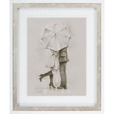 Rainy Day Rendezvous by Mercana Studio Hand Embelished Textured Framed Art Print Matted under Glass by Mercana at Eve Furniture