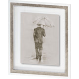 Rainy Day Rendezvous by Mercana Studio Hand Embelished Textured Framed Art Print Matted under Glass by Mercana at Eve Furniture