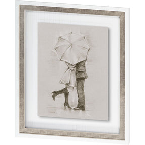 Rainy Day Rendezvous by Mercana Studio Hand Embelished Textured Framed Art Print Matted under Glass by Mercana at Eve Furniture